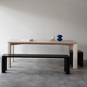 Corner Bar medium black satin ash bench